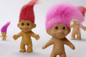 Popular troll toys representing the dating site trolls