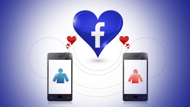 Facebook love between two mobile profiles