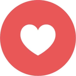 Sharing love with heart icon on Facebook
