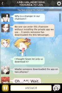 Mystic Messenger Dating Sim Game screenshot