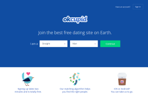 OkCupid's homepage