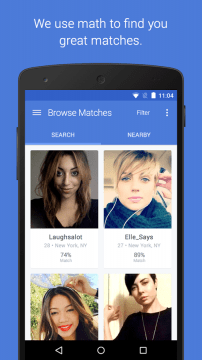 OkCupid's mobile application